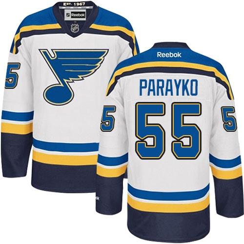 Herren St. Louis Blues Eishockey Trikot Colton Parayko 55 Reebok Weiß